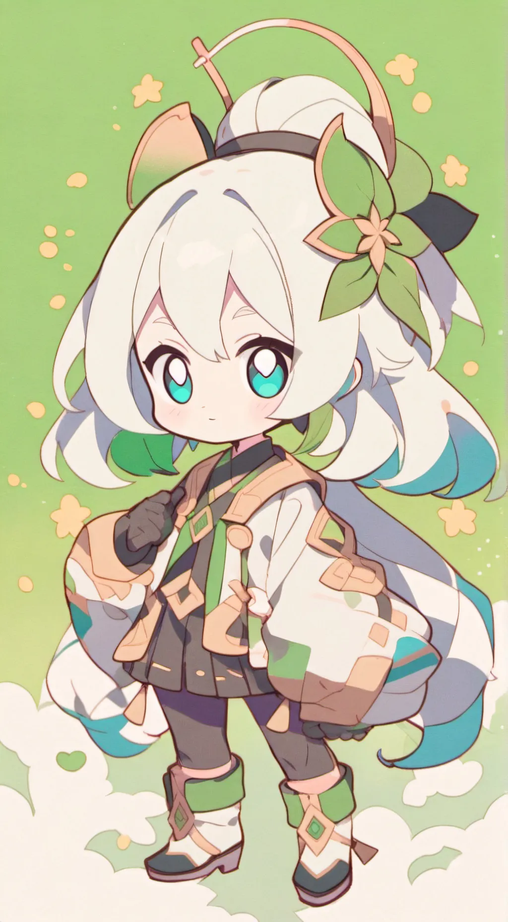 ai character: chibi background