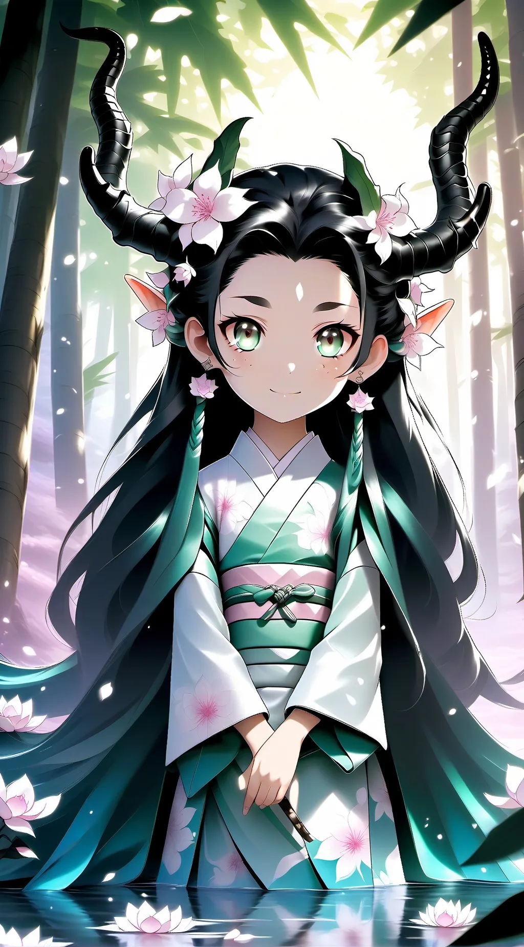 ai character: demon slayer  background