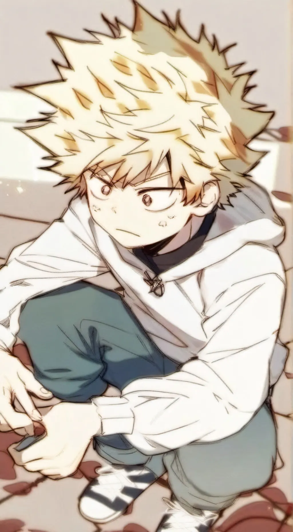 ai character: bakugo y deku XD background