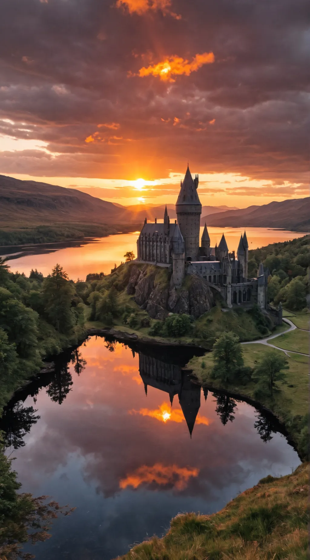 ai character: Hogwarts  background