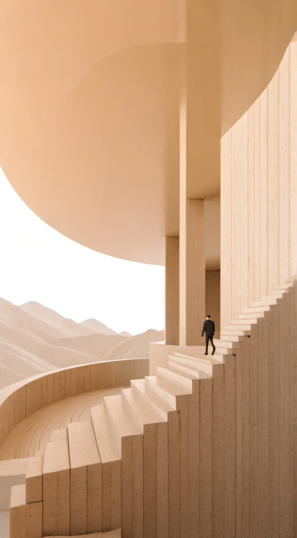 ai character: Stairs background