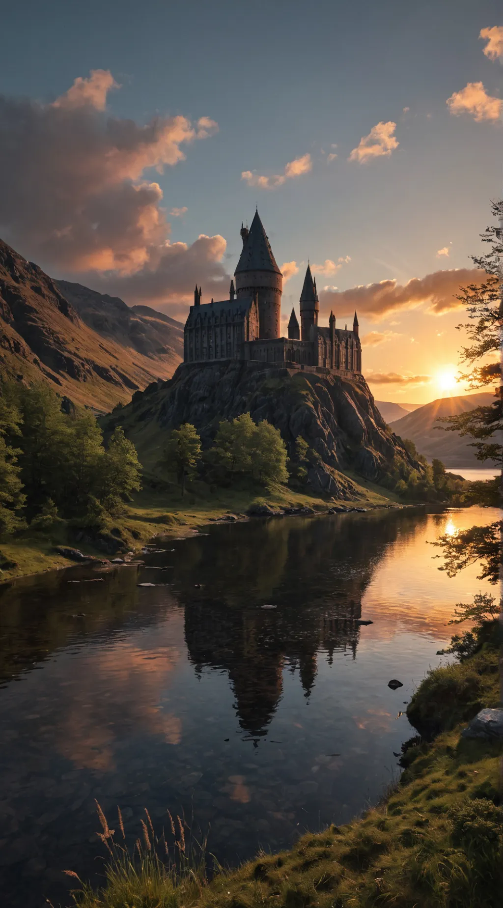 ai character: Hogwarts  background