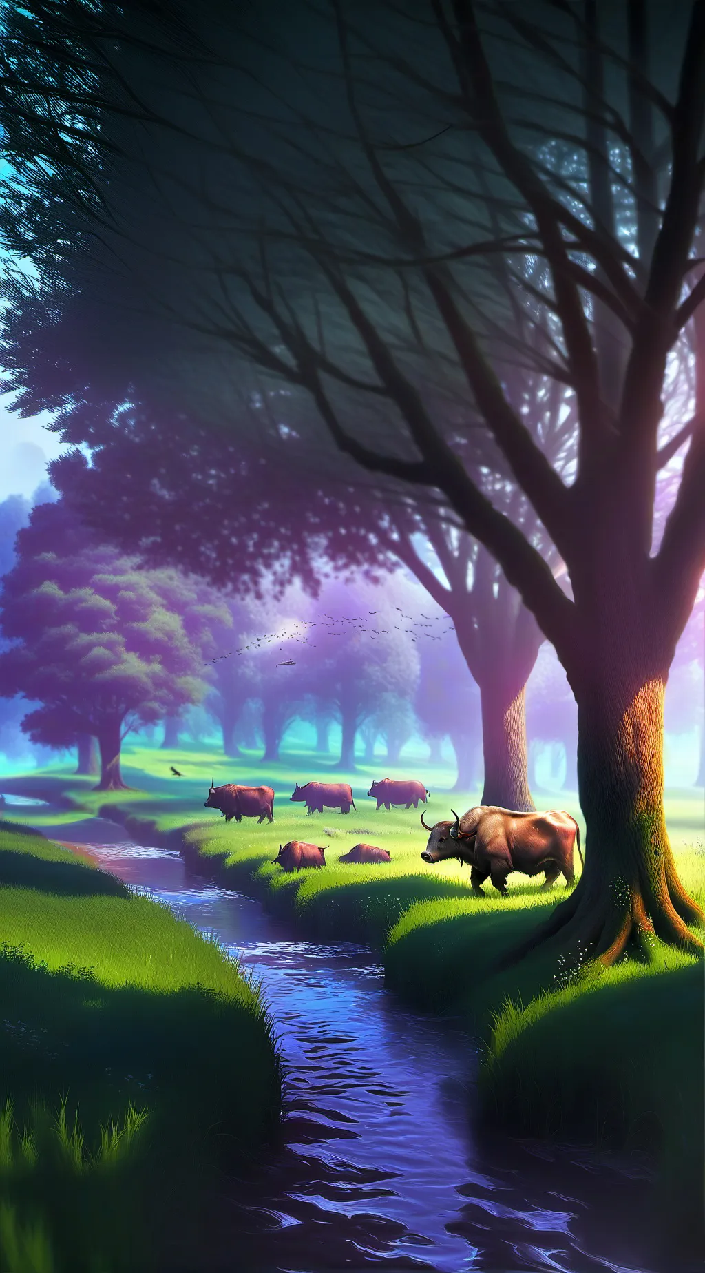 ai character: nightmare forest  background
