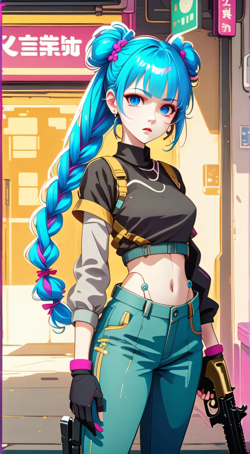ai character: Powder background