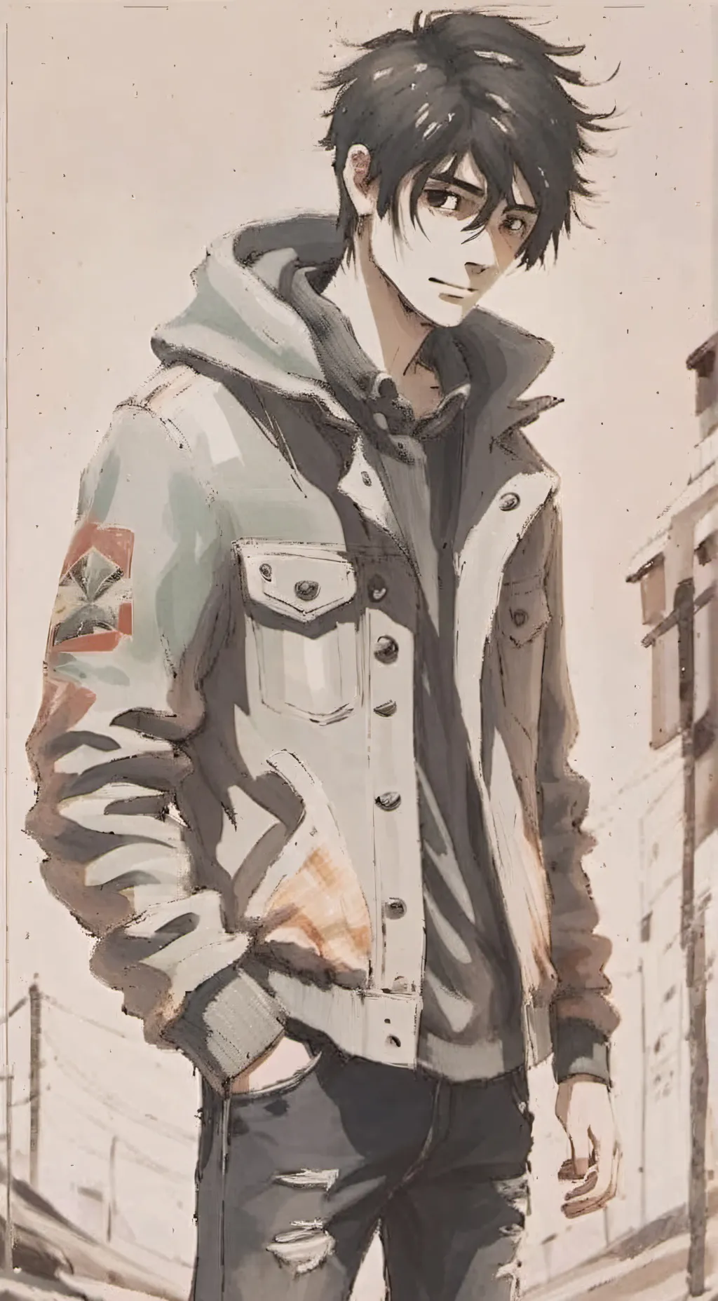 ai character: Nico Di Angelo background