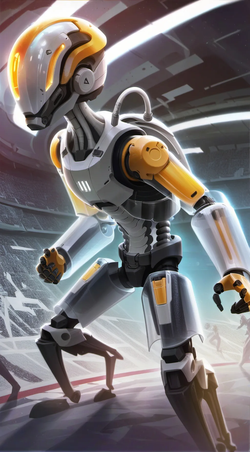 ai character: exoskeleton background