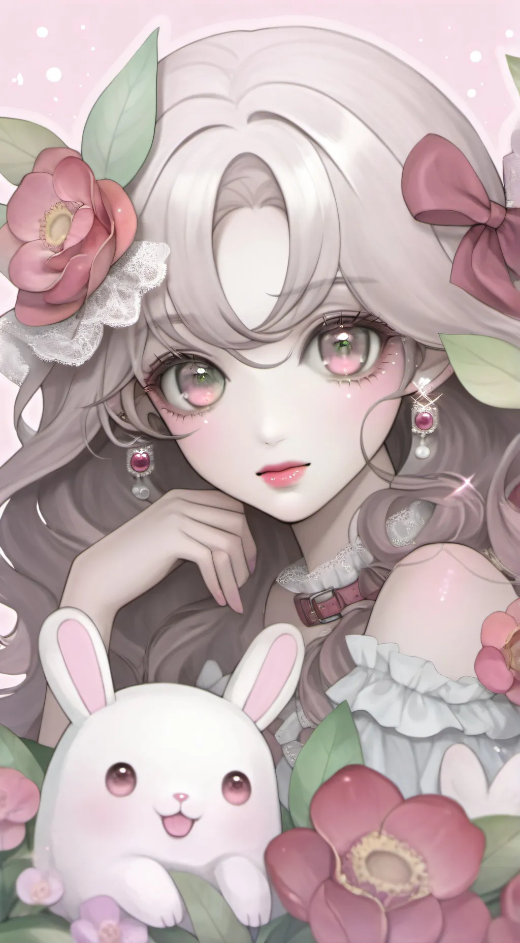 ai character: Lily❤🌹🌺 background