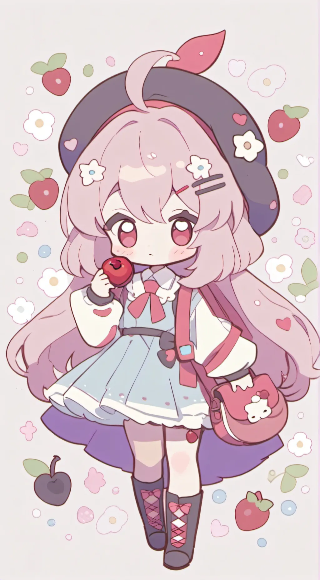 ai character: berry&cherry❤ background