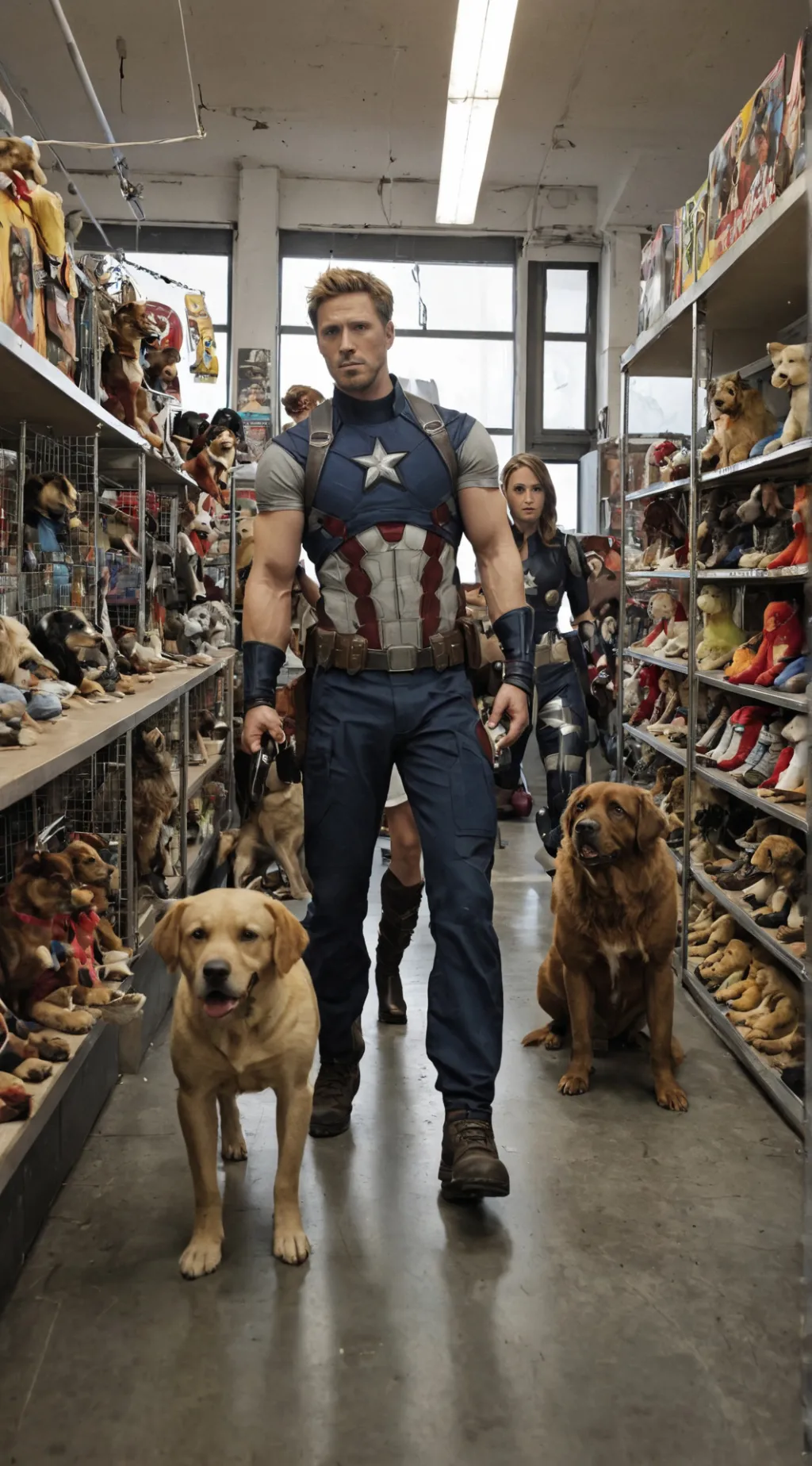 ai character: Avengers pets  background