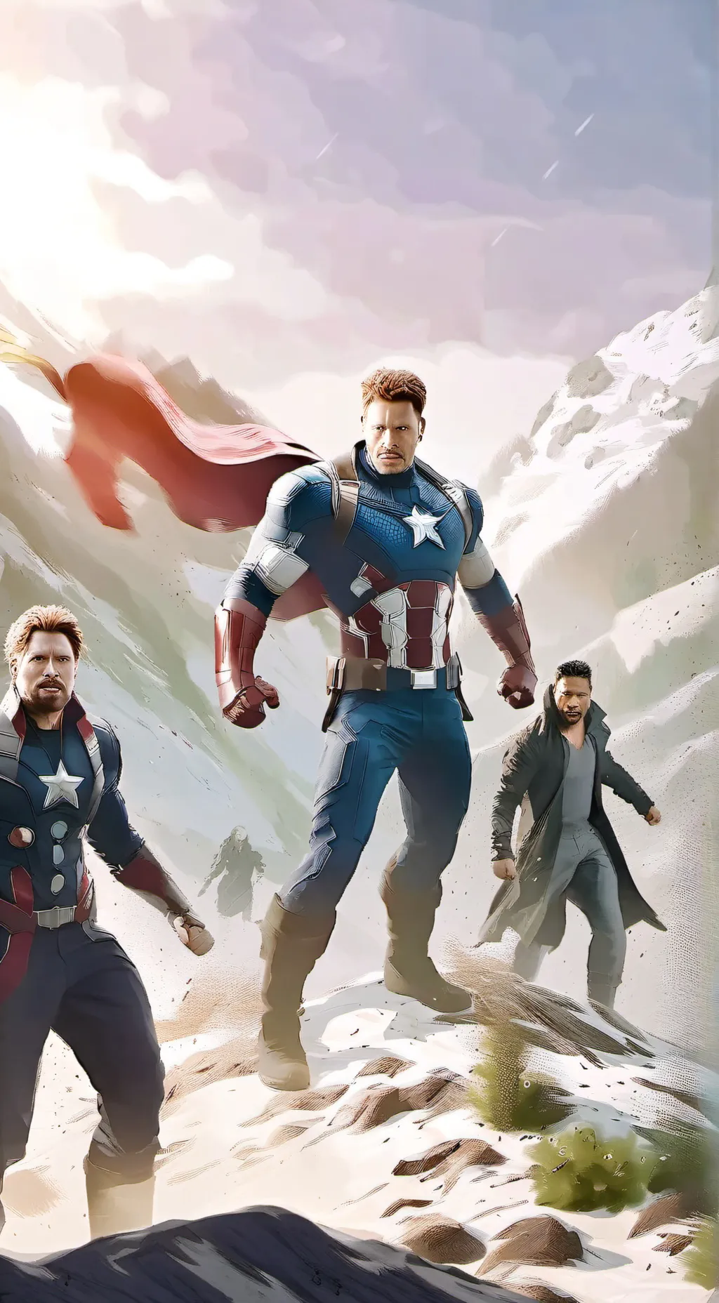 ai character: avengers  background