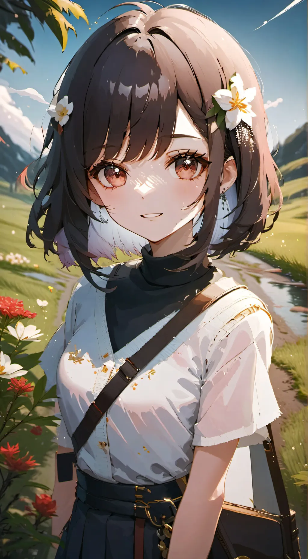 ai character: fukouna girl  background