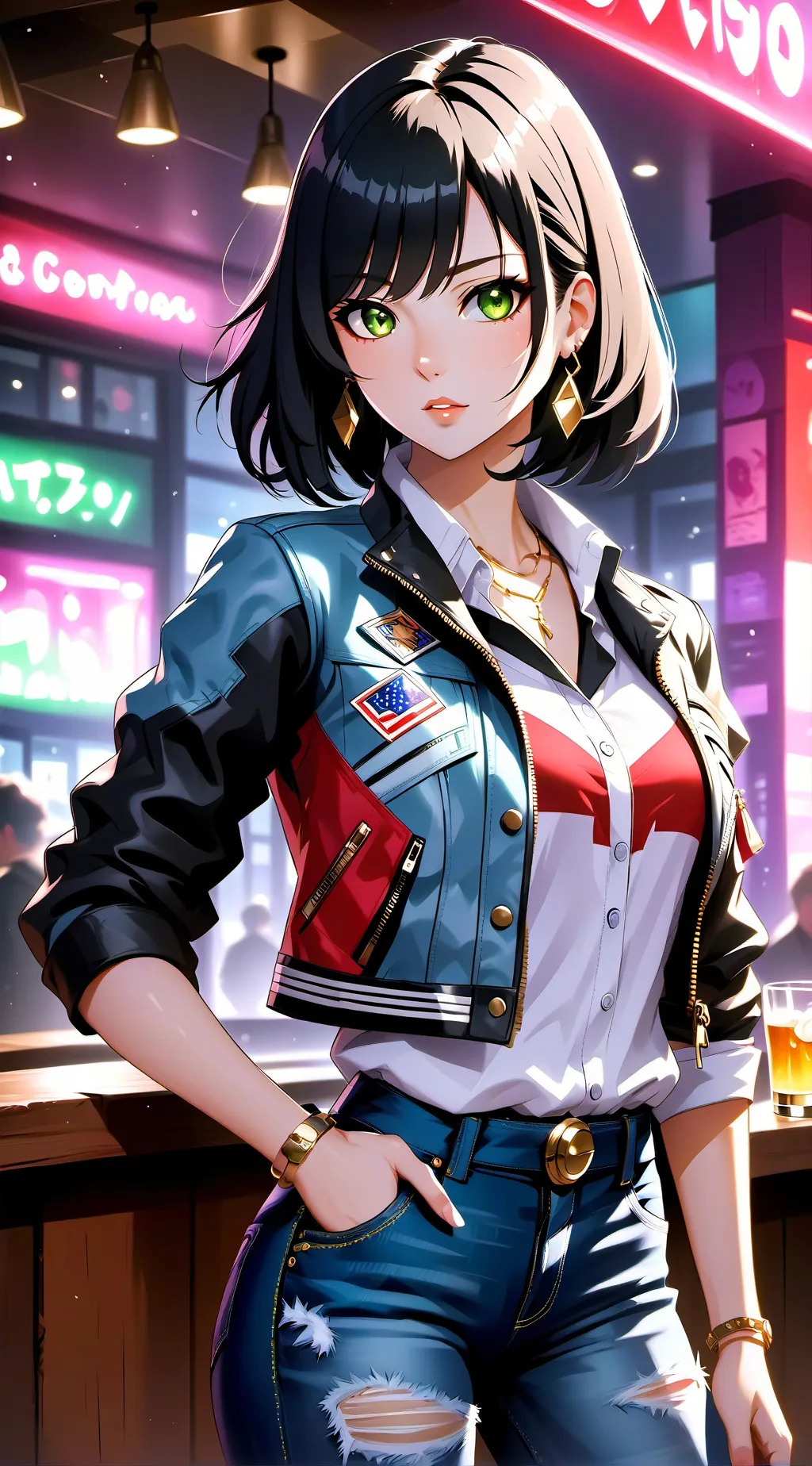 ai character: Sakura background