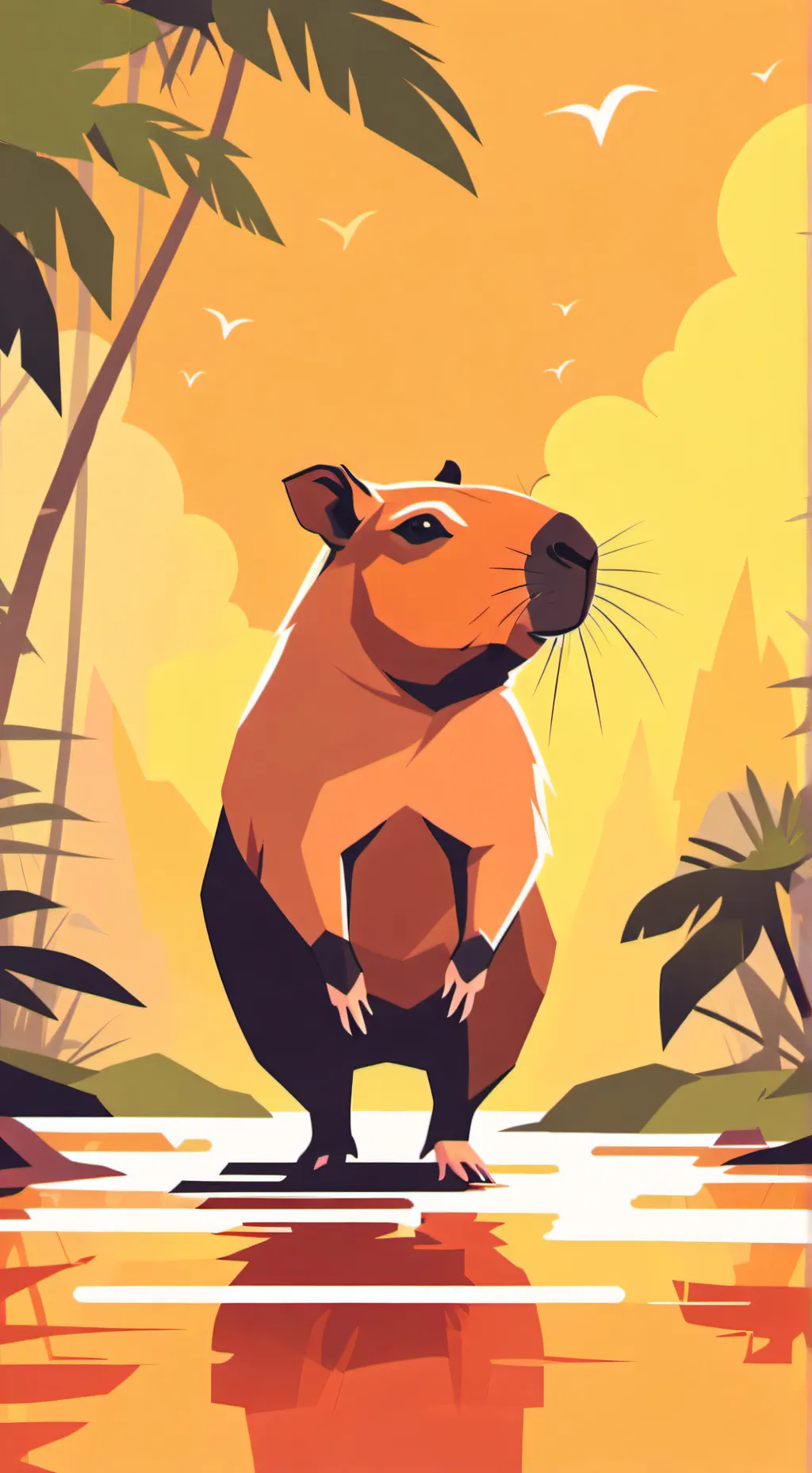 ai character: capibara boomba background