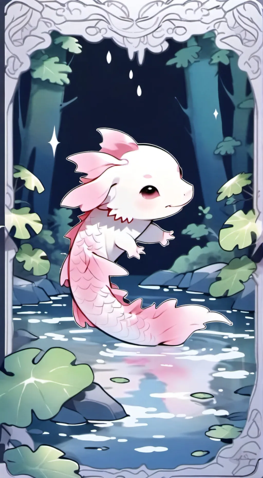 ai character:  💖 Axolotl!! 💖 background