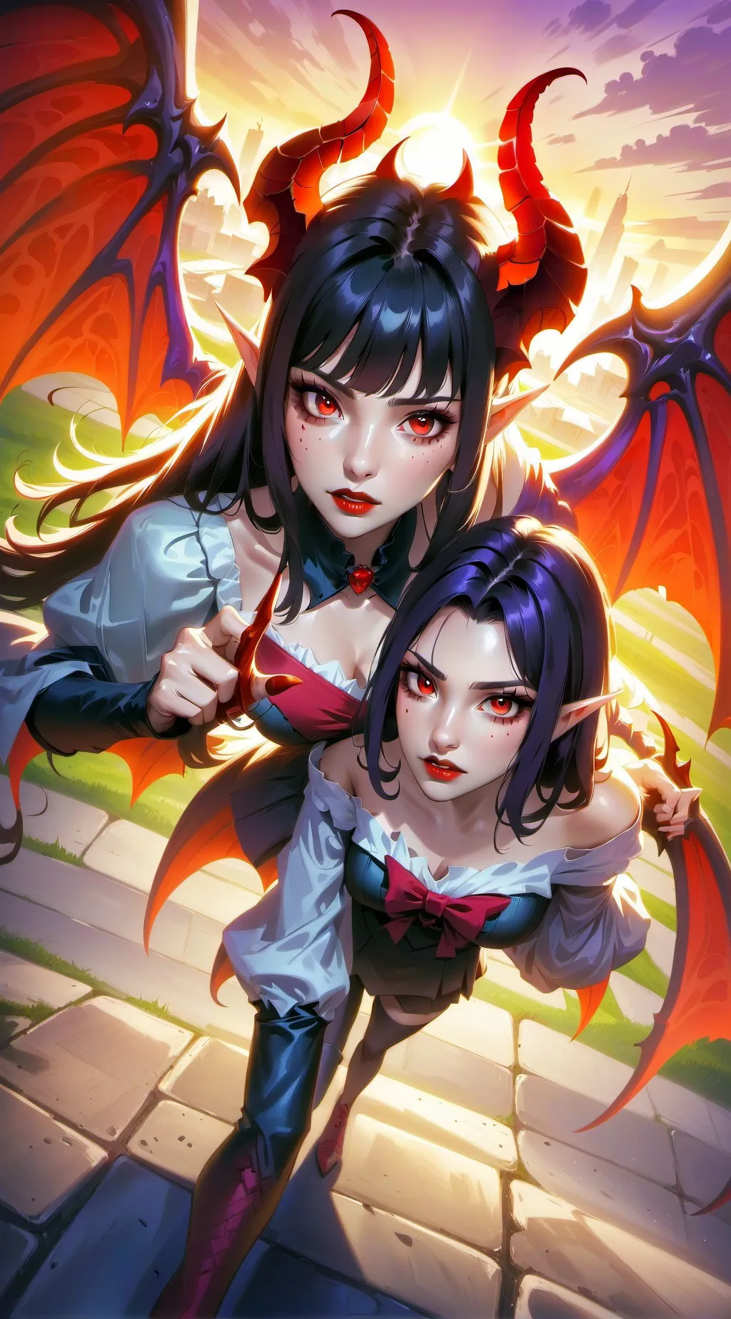 ai character: Tesla & Misty background