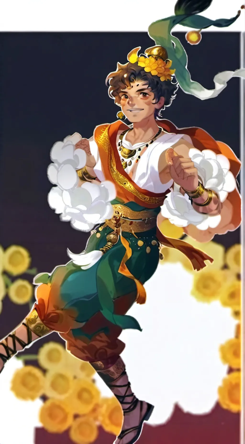ai character: kid leo valdez  background
