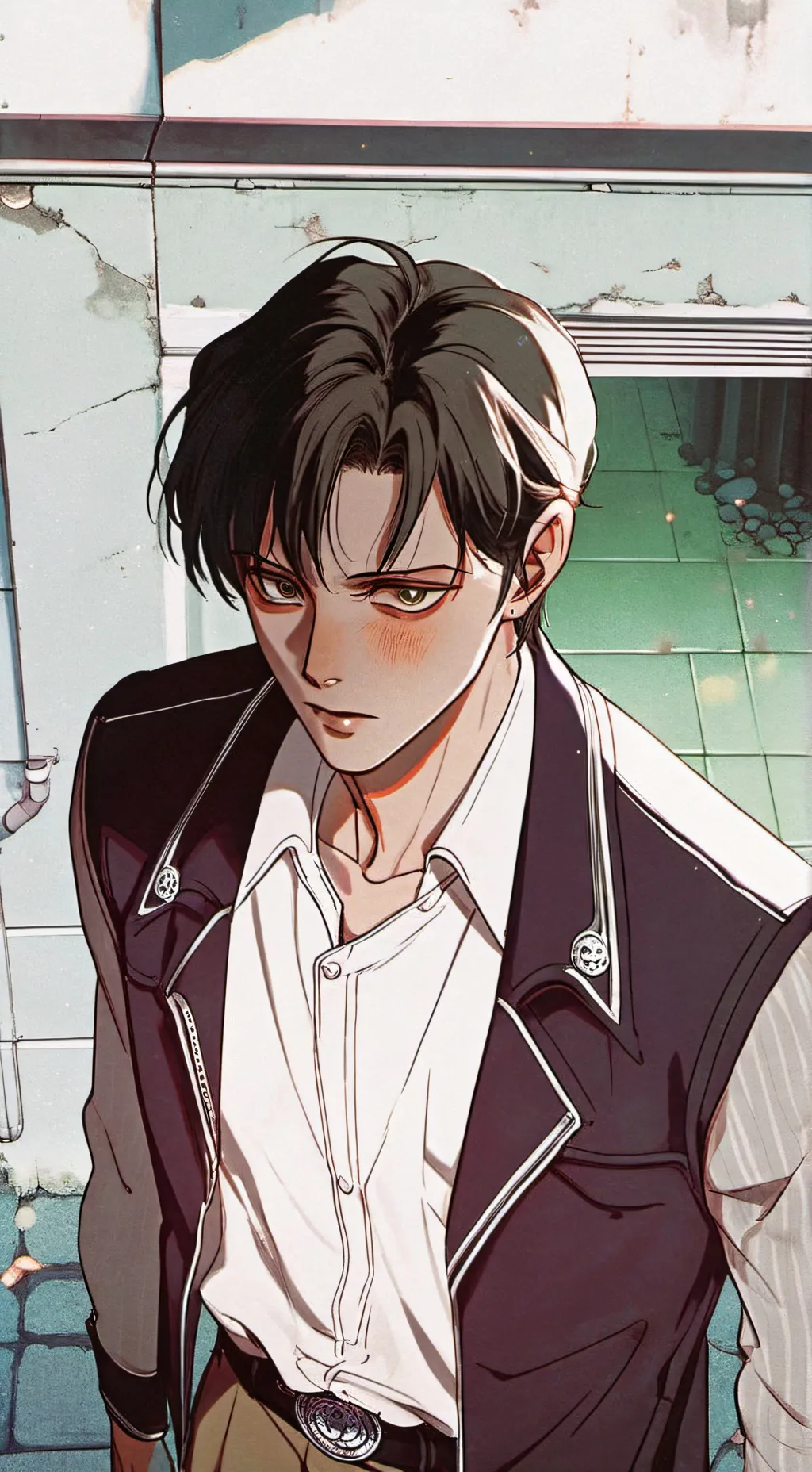 ai character: AOT OC underground background