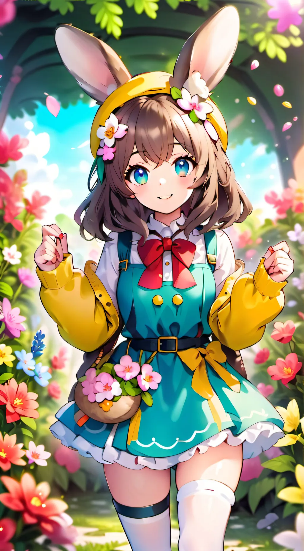 ai character: mha bunny suit background