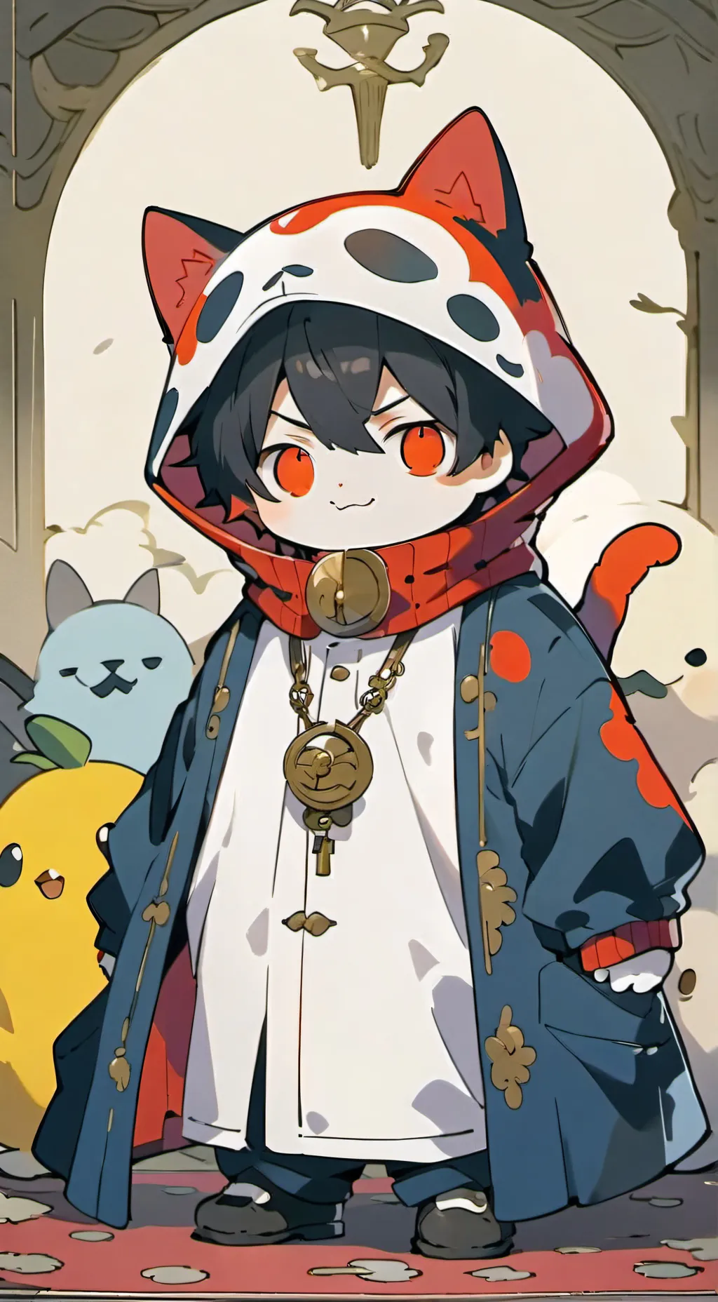 ai character: Ghostface cat background