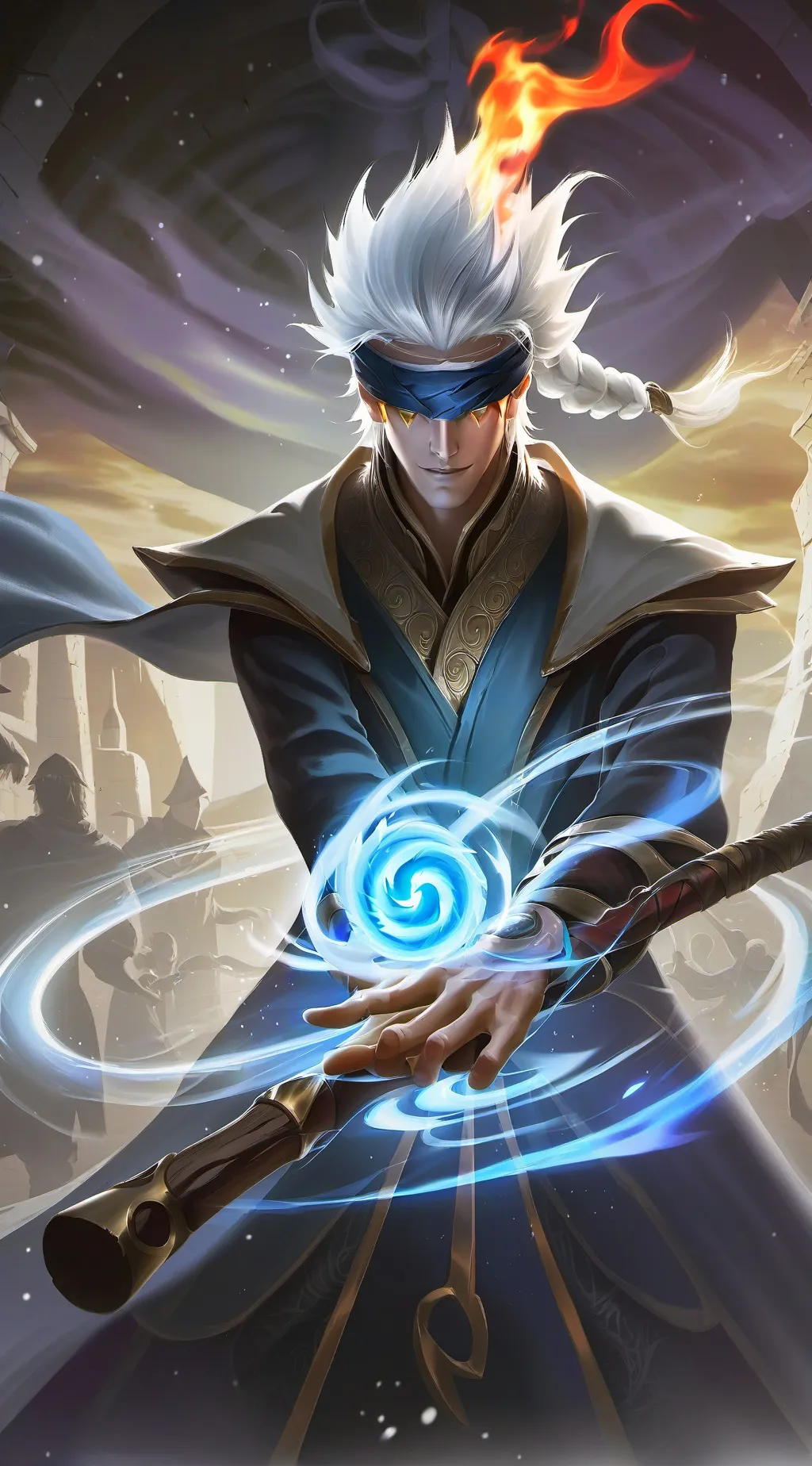 ai character: Sorcerer White background