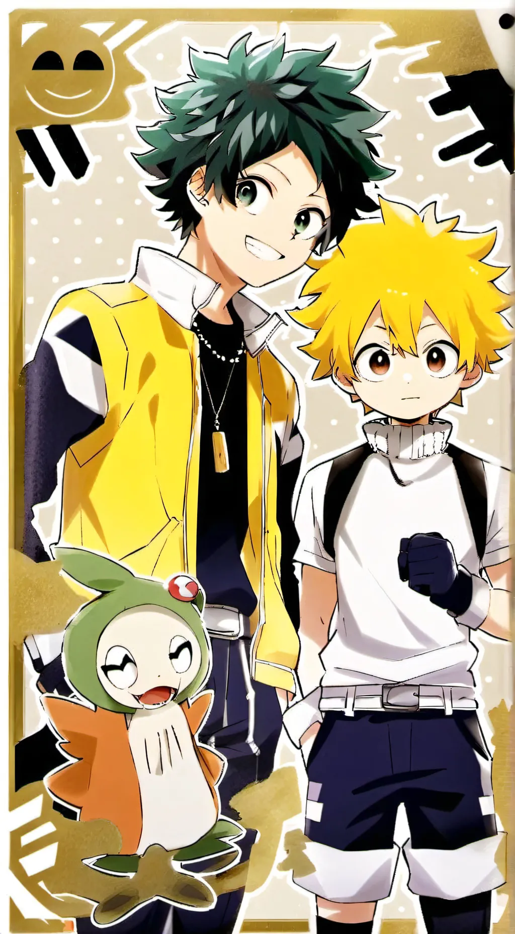 ai character: Mha x Pokemon background