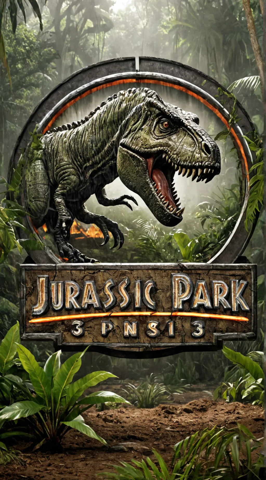 ai character: jurassic park  background