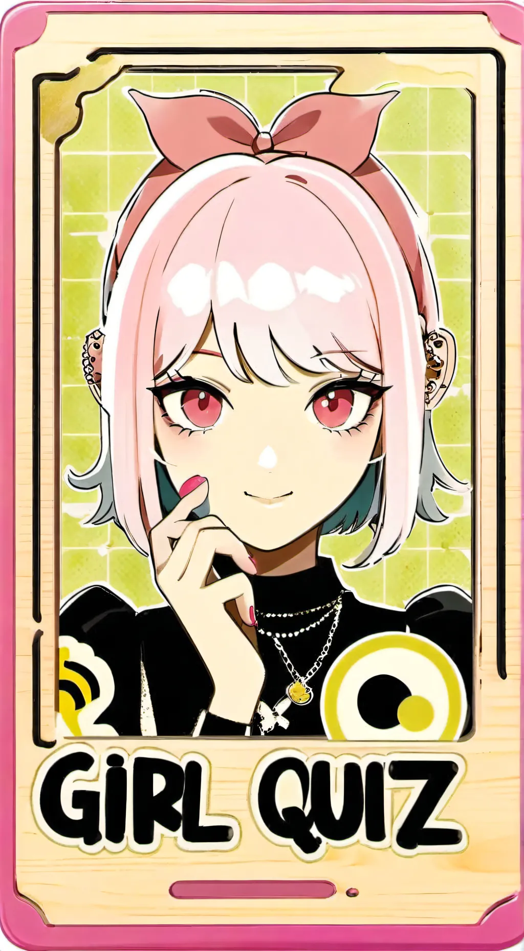 ai character: girl quiz background