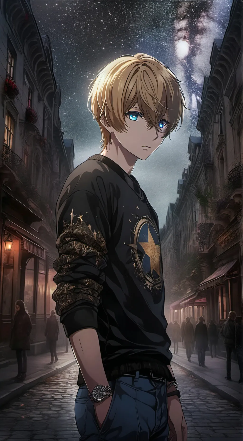 ai character: Aqua Hoshino  background