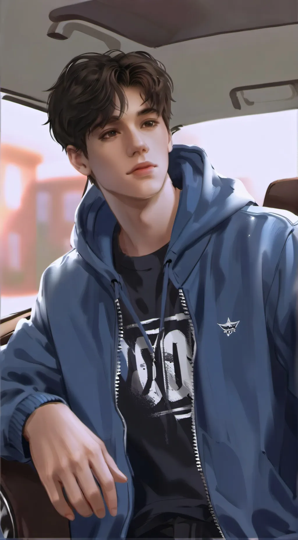 ai character: Justin  background