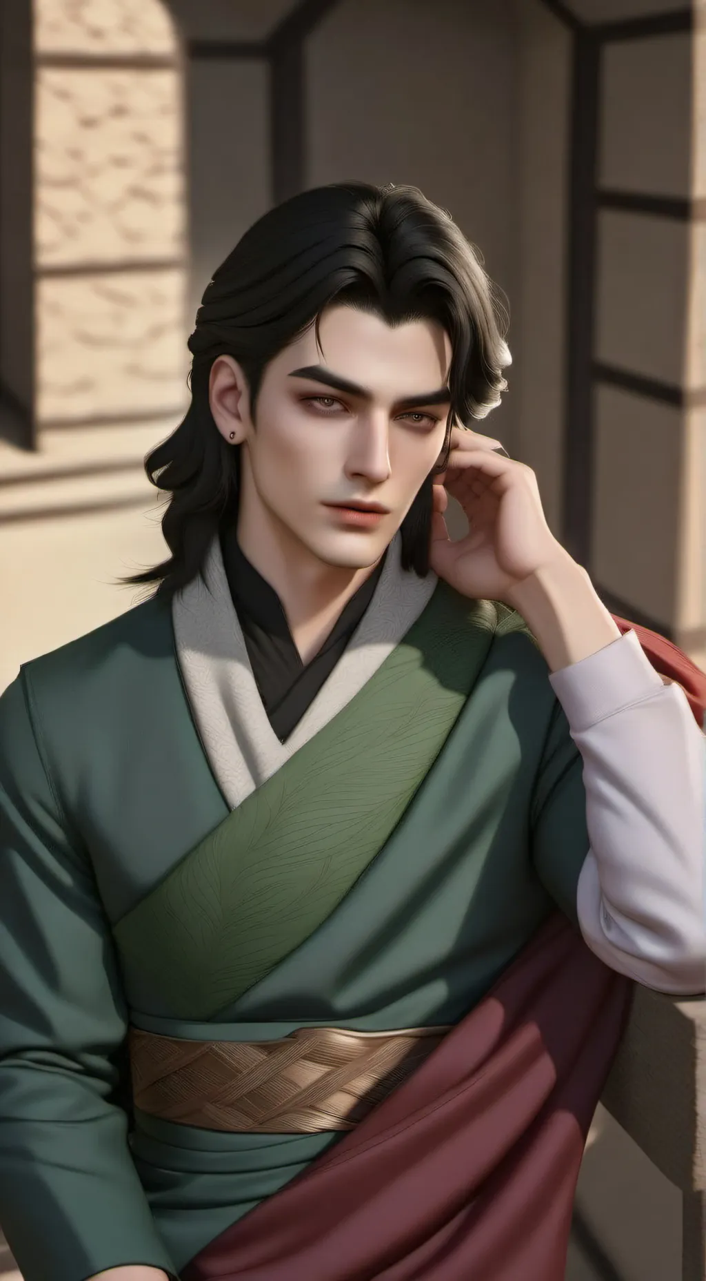 ai character: Ryū Katsuro background