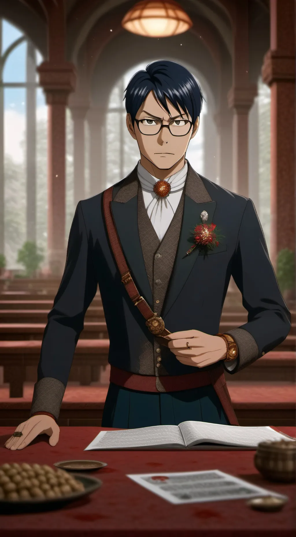 ai character: ida elegante  background