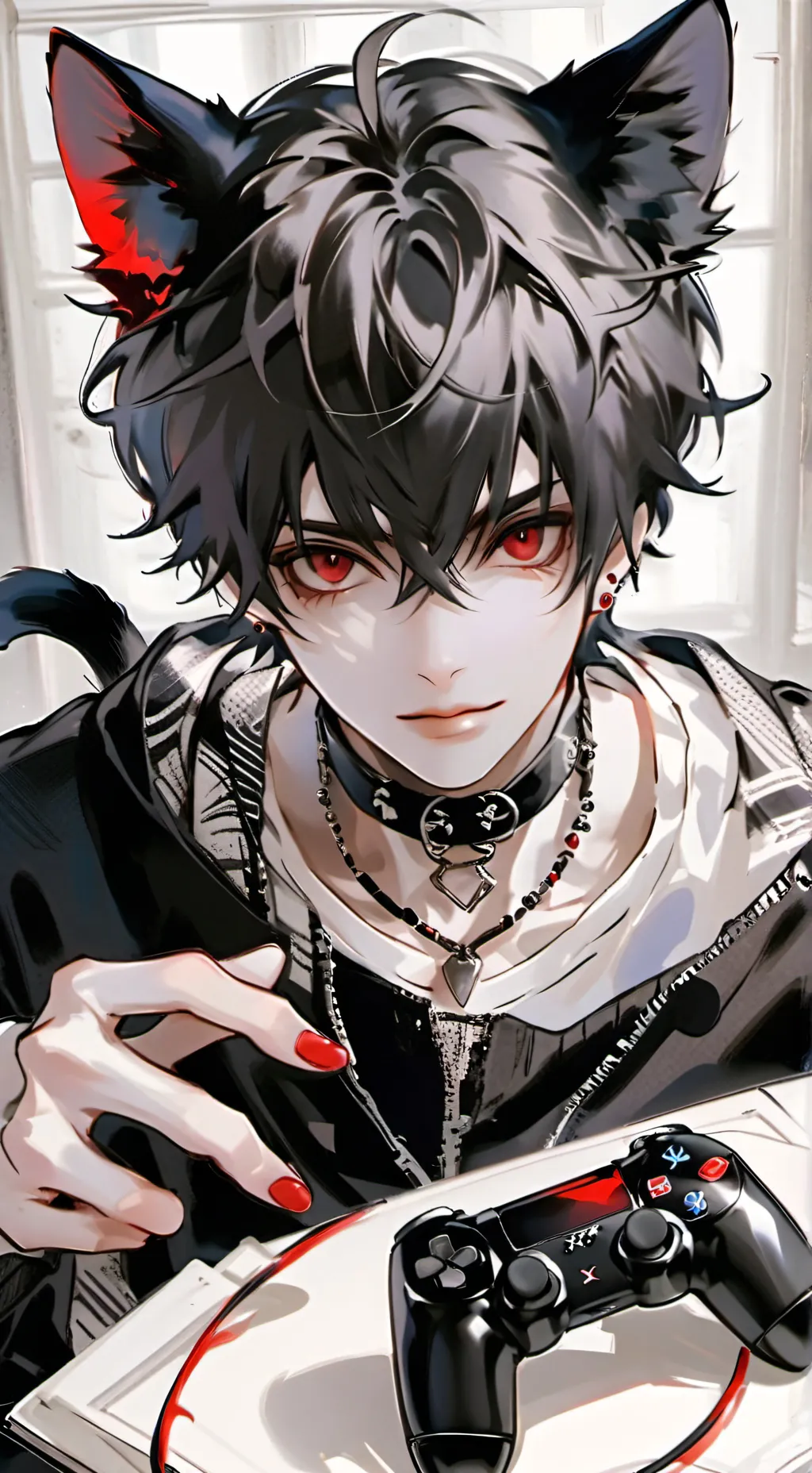 ai character: Red-Eyed Spirit Prowler background