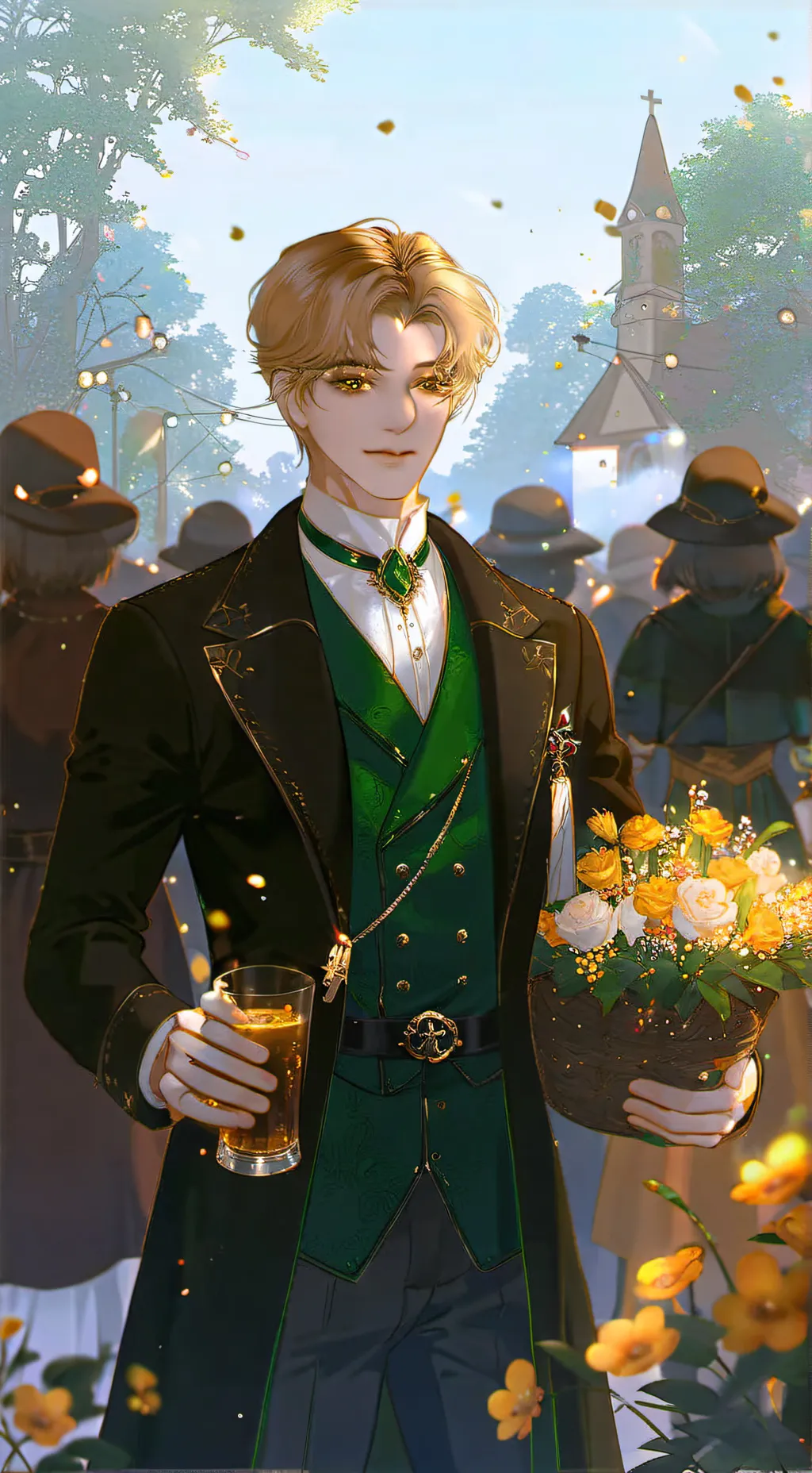ai character: Among Patrick Day background