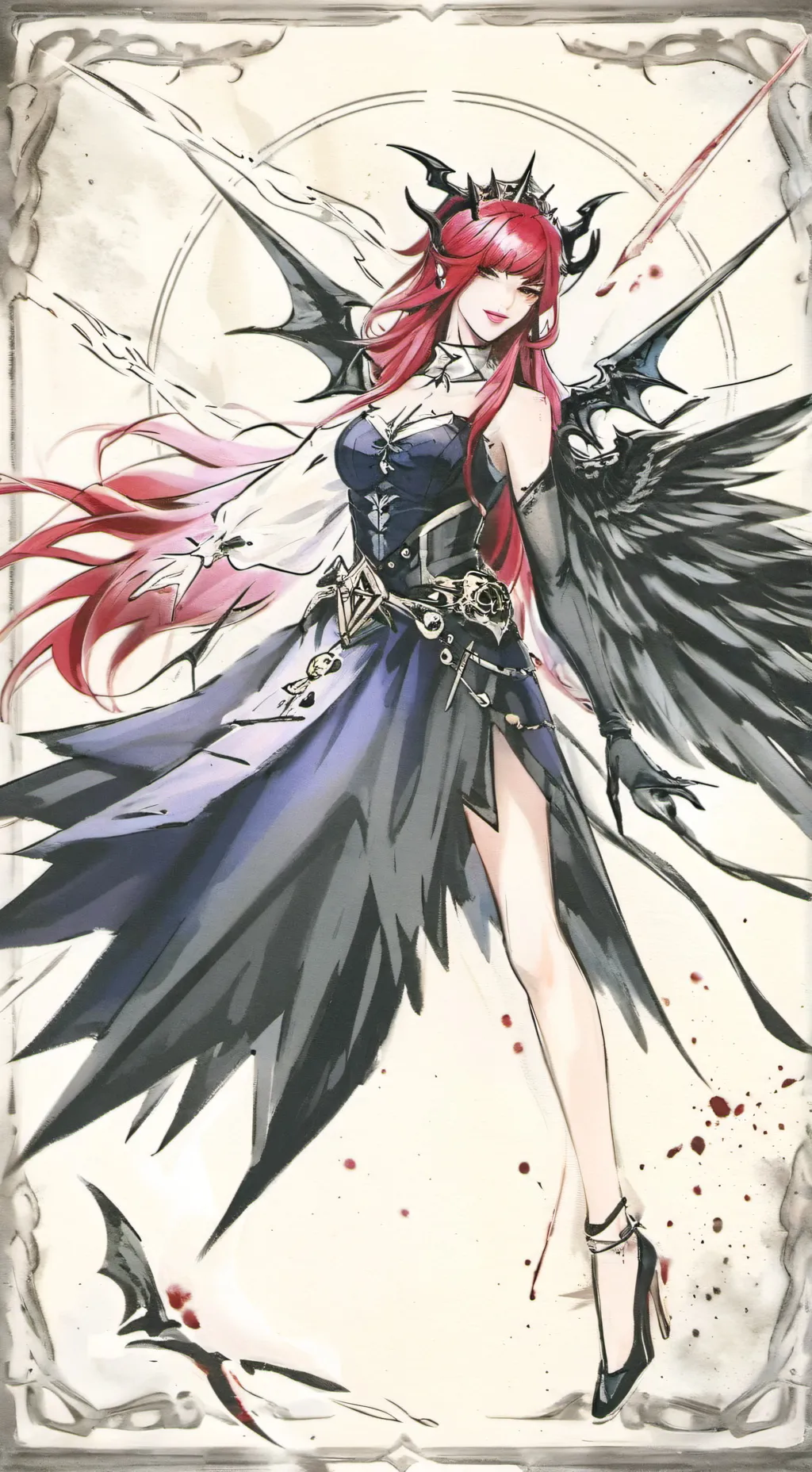 ai character: H.H hypnotized  background