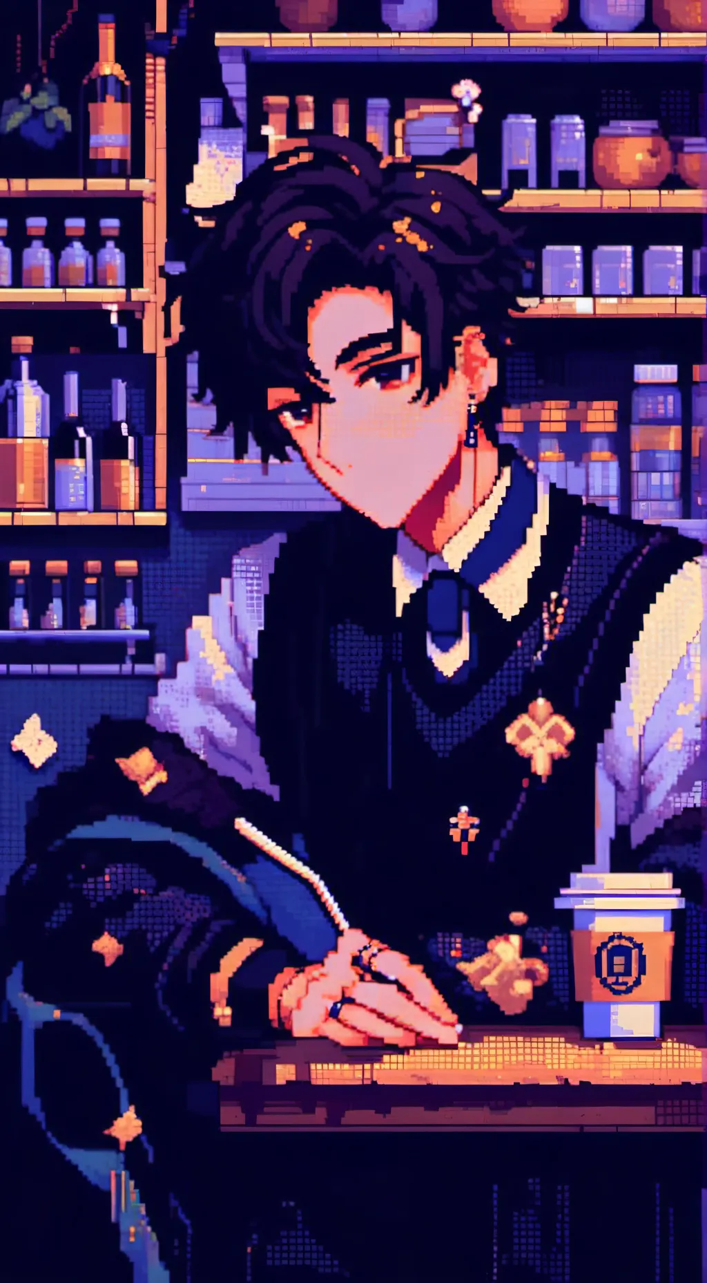 ai character: liam☘️🪷 background