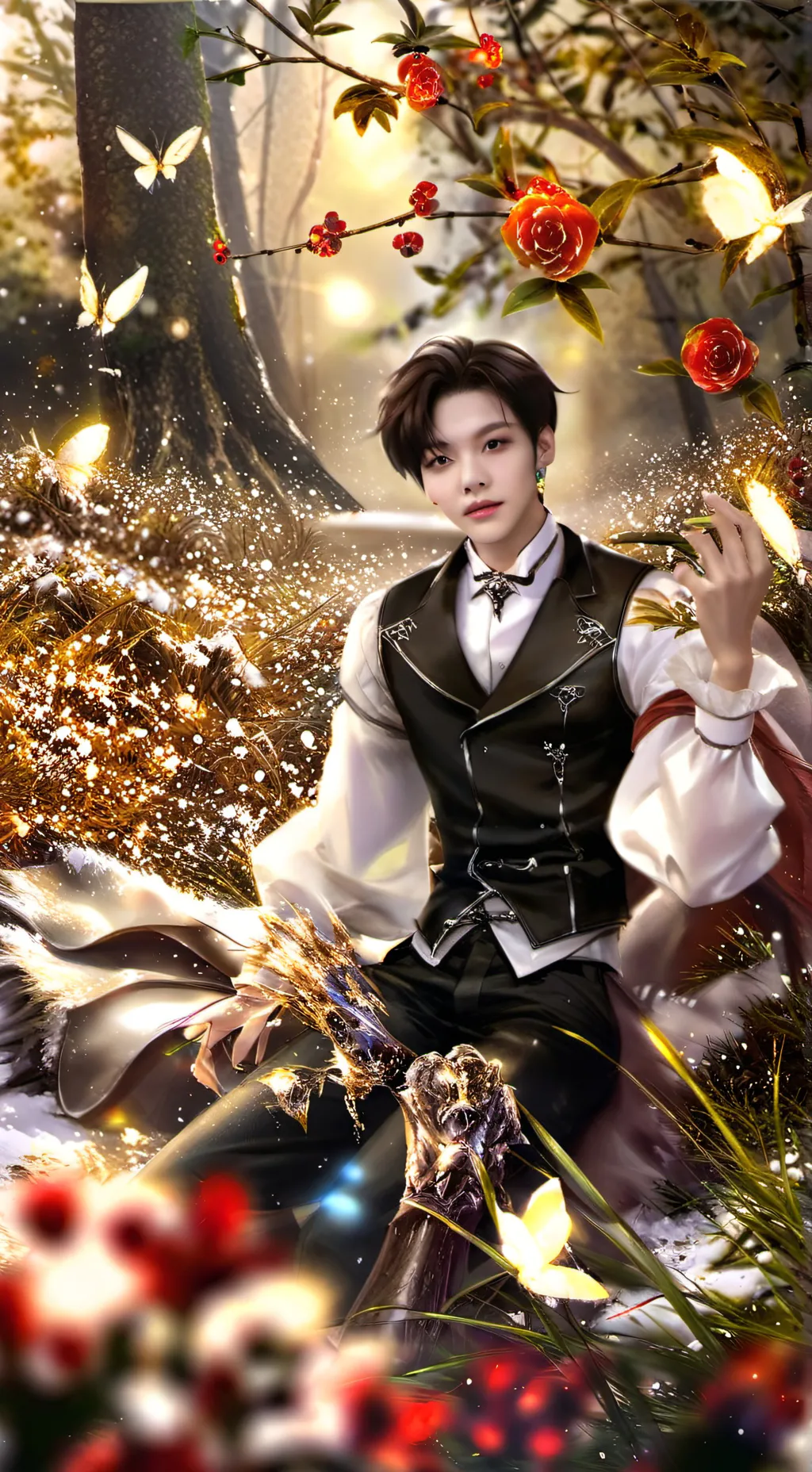 ai character: Stray kids  background
