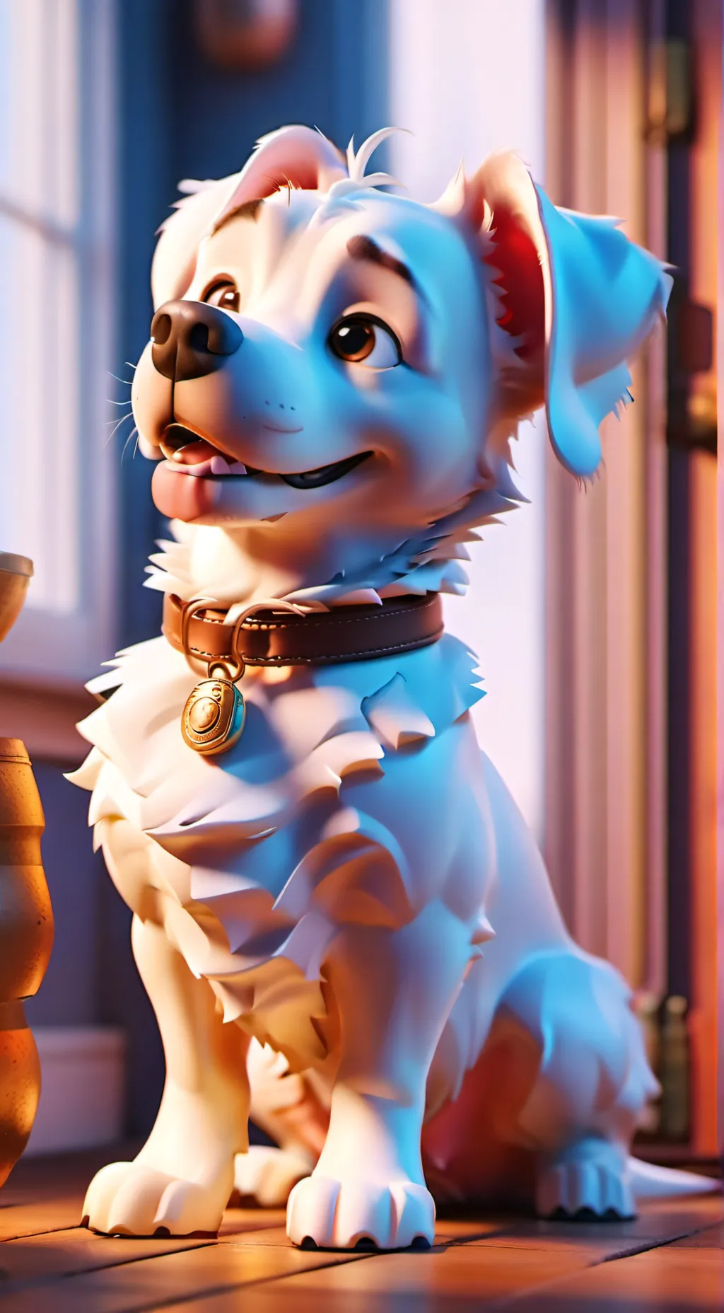 ai character: ein großer Hund background
