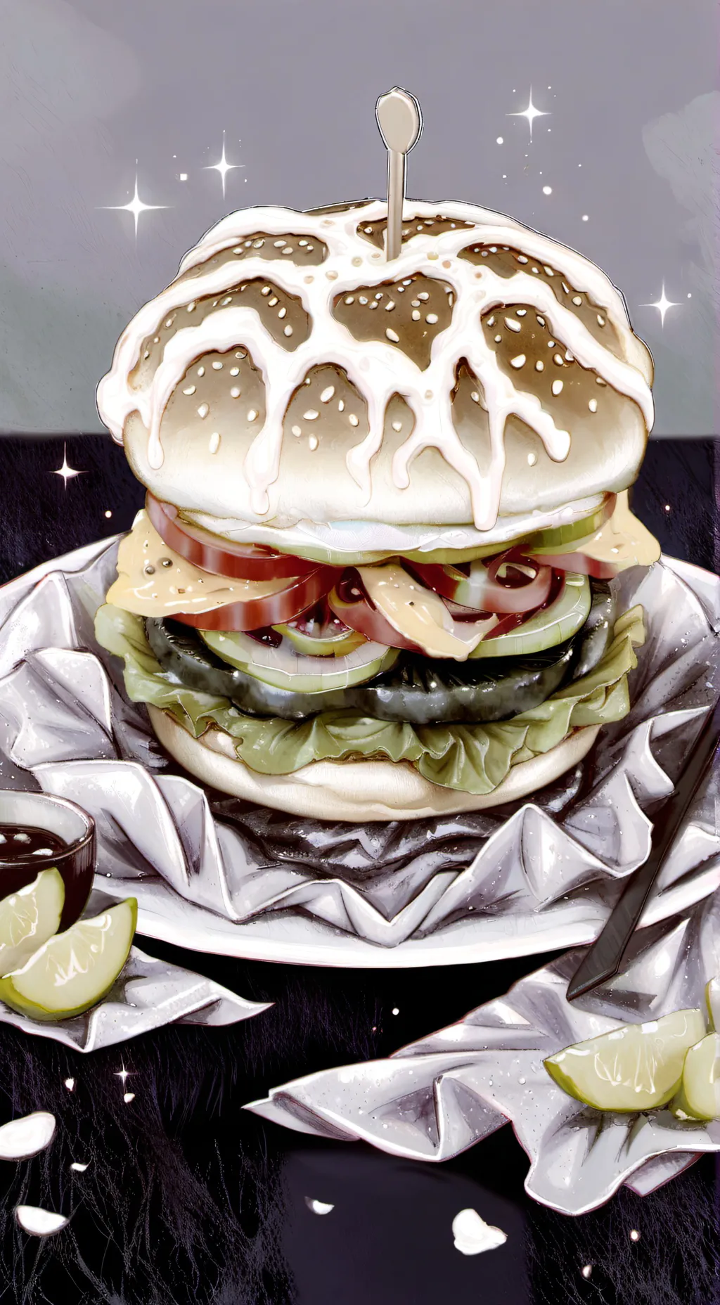ai character: Cheeseburger background