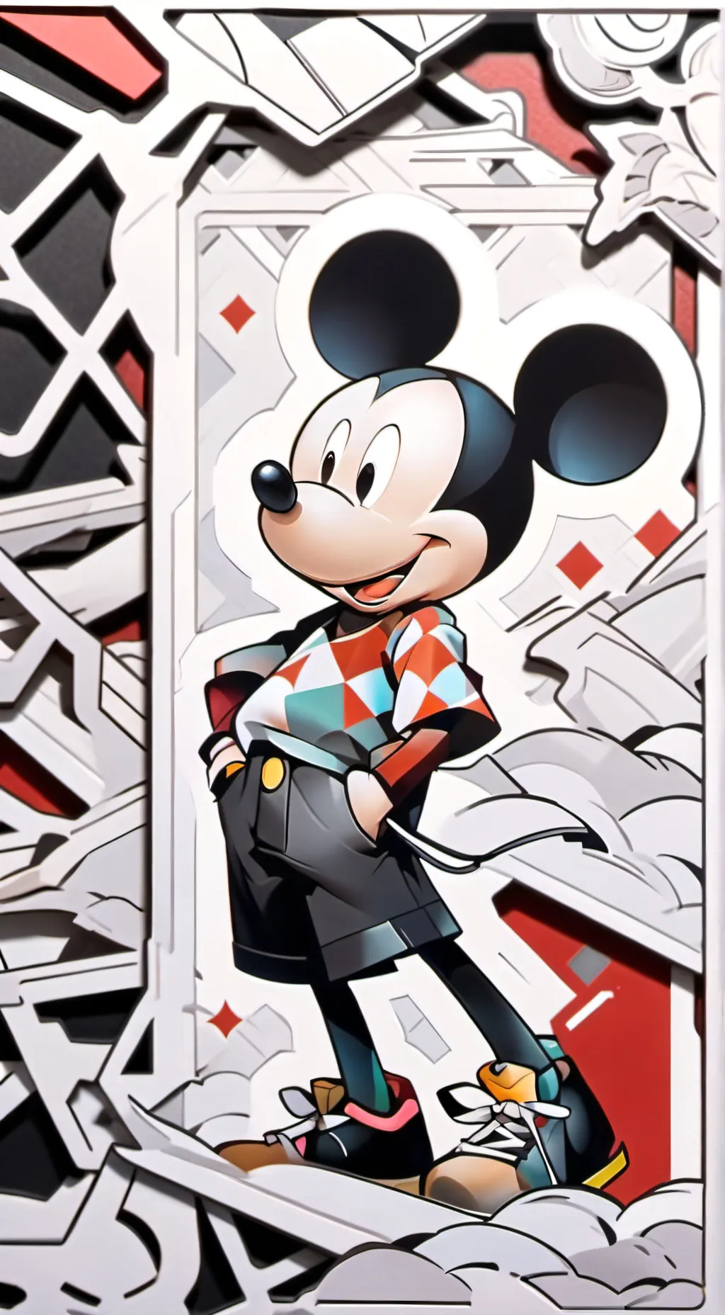 ai character: Micky mouse  background