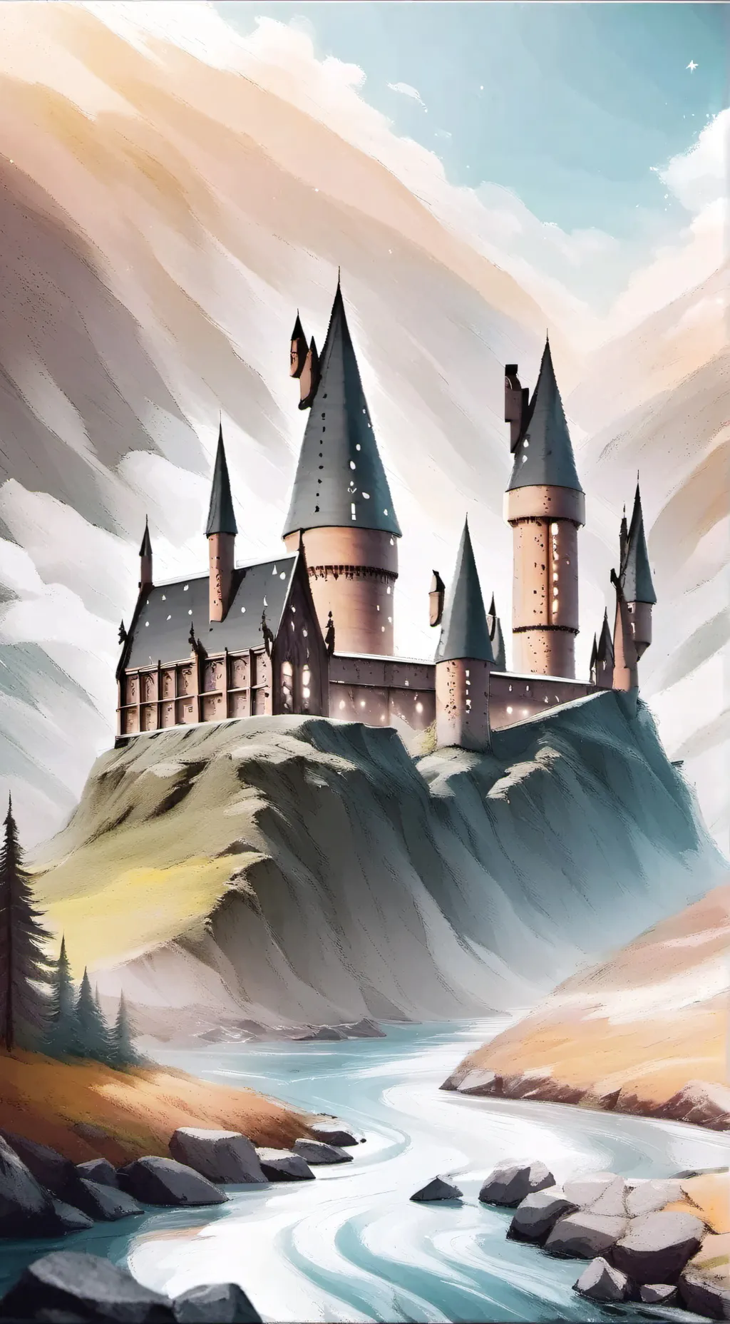 ai character: Hogwarts Yule Ball background