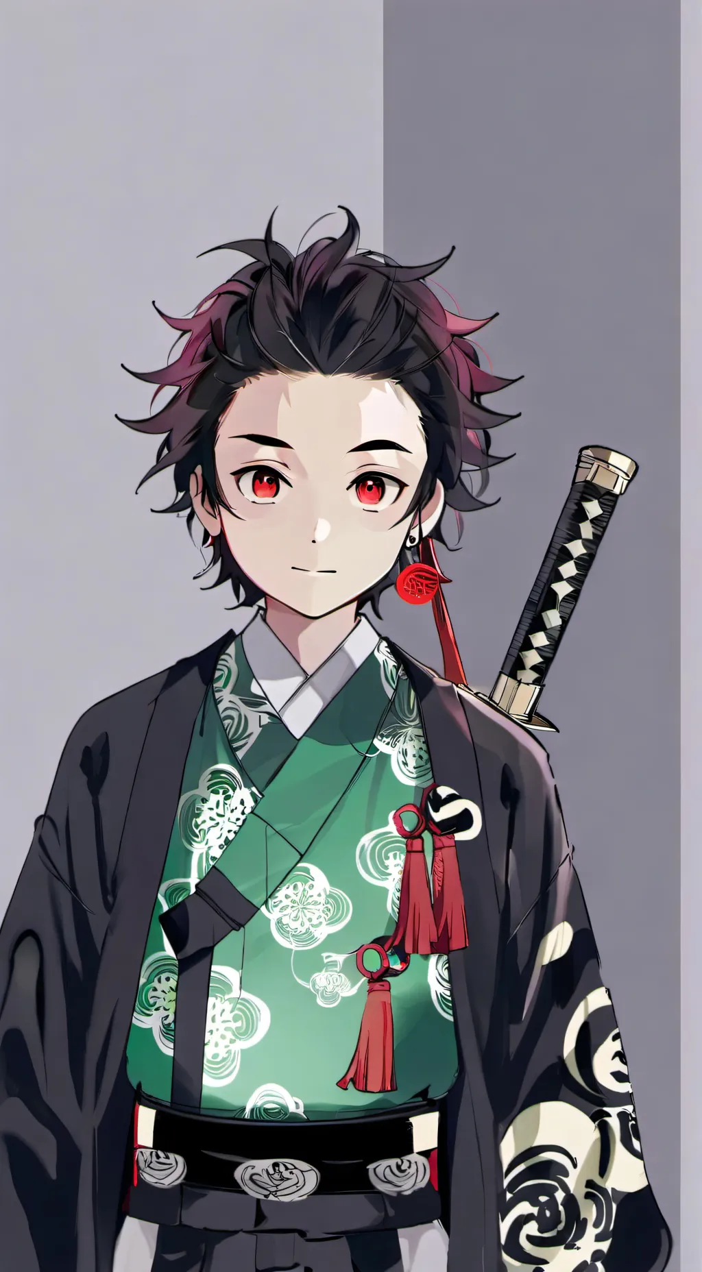 ai character: Tanjiro kamado background