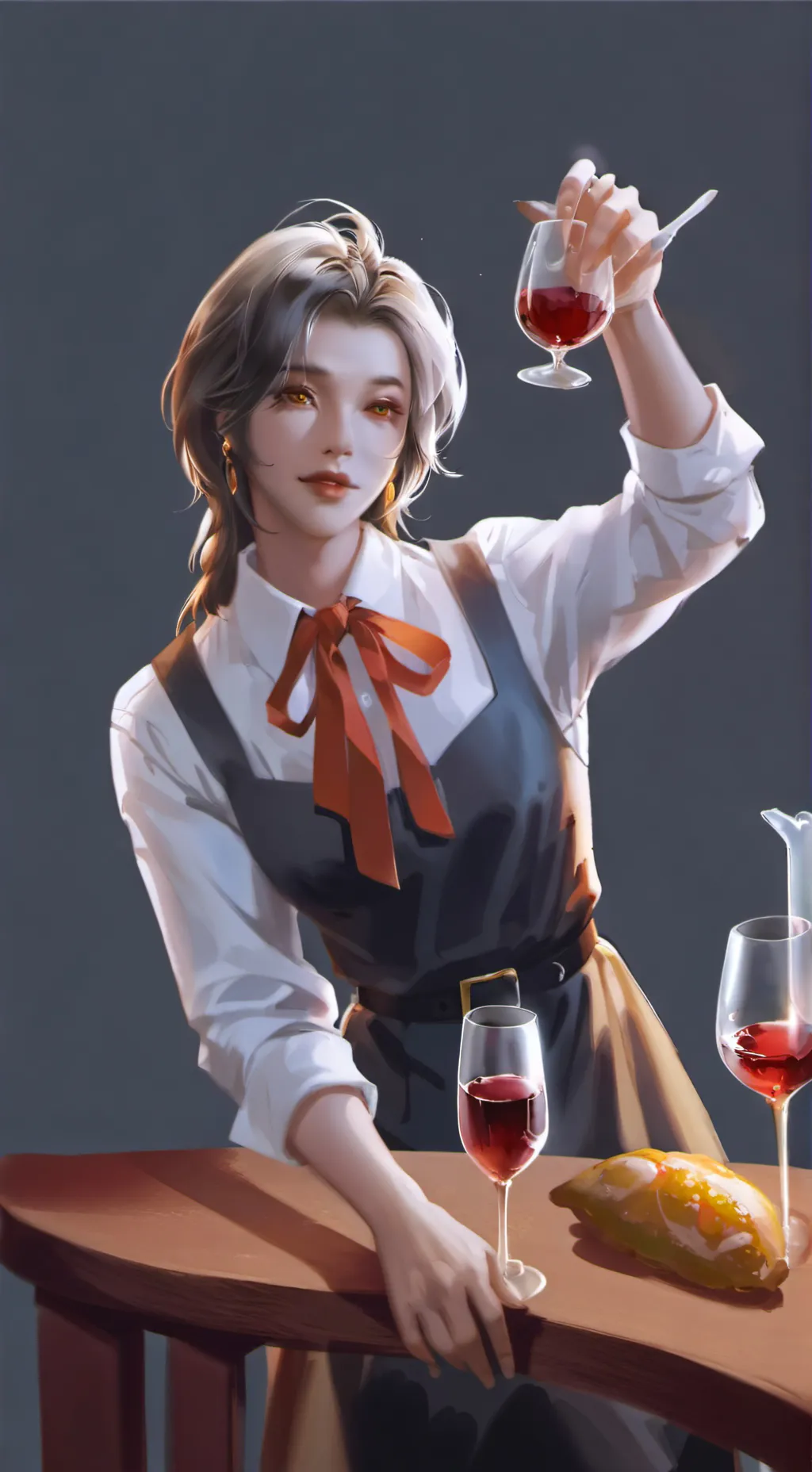 ai character: wine hit sprout? background