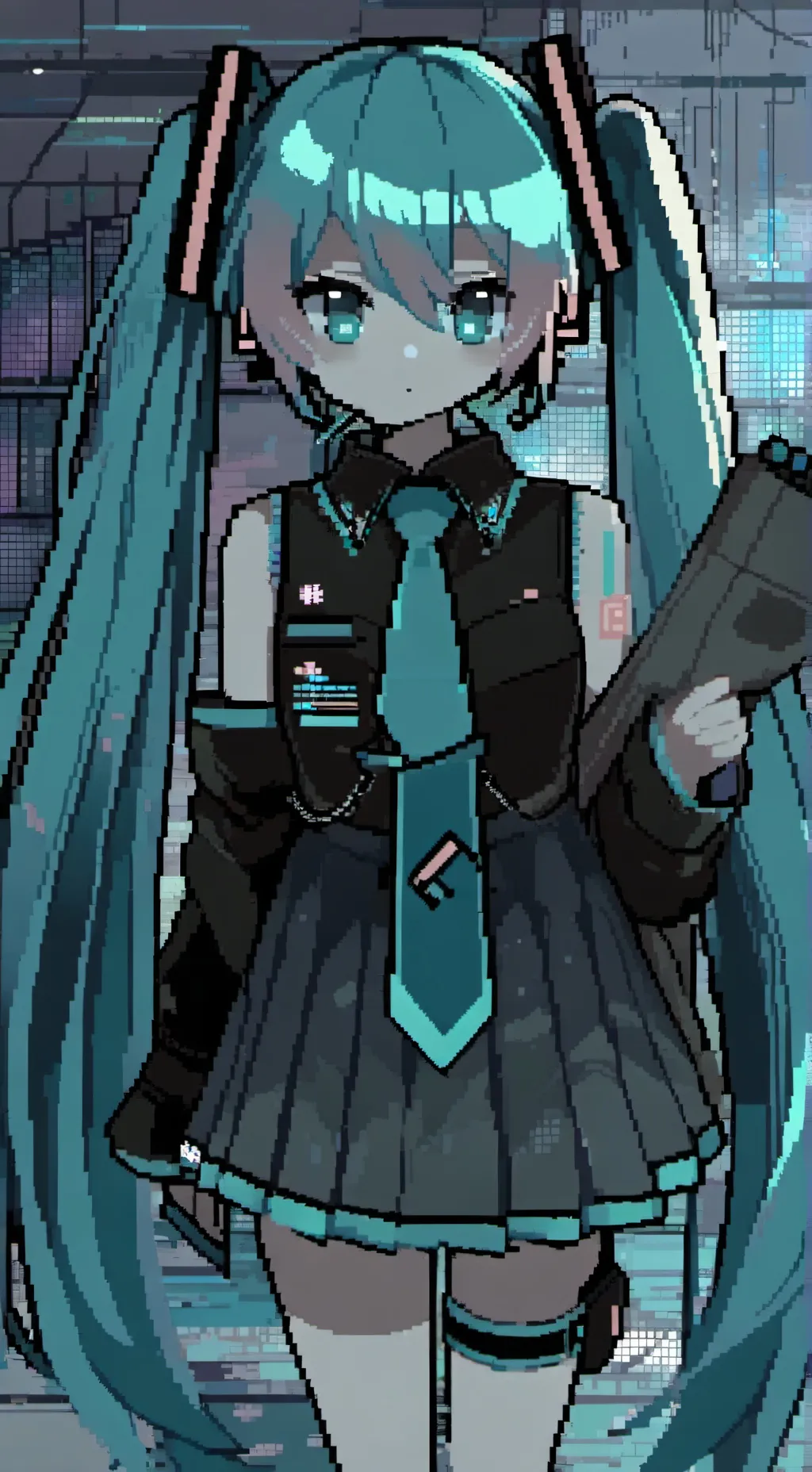 ai character: miku background