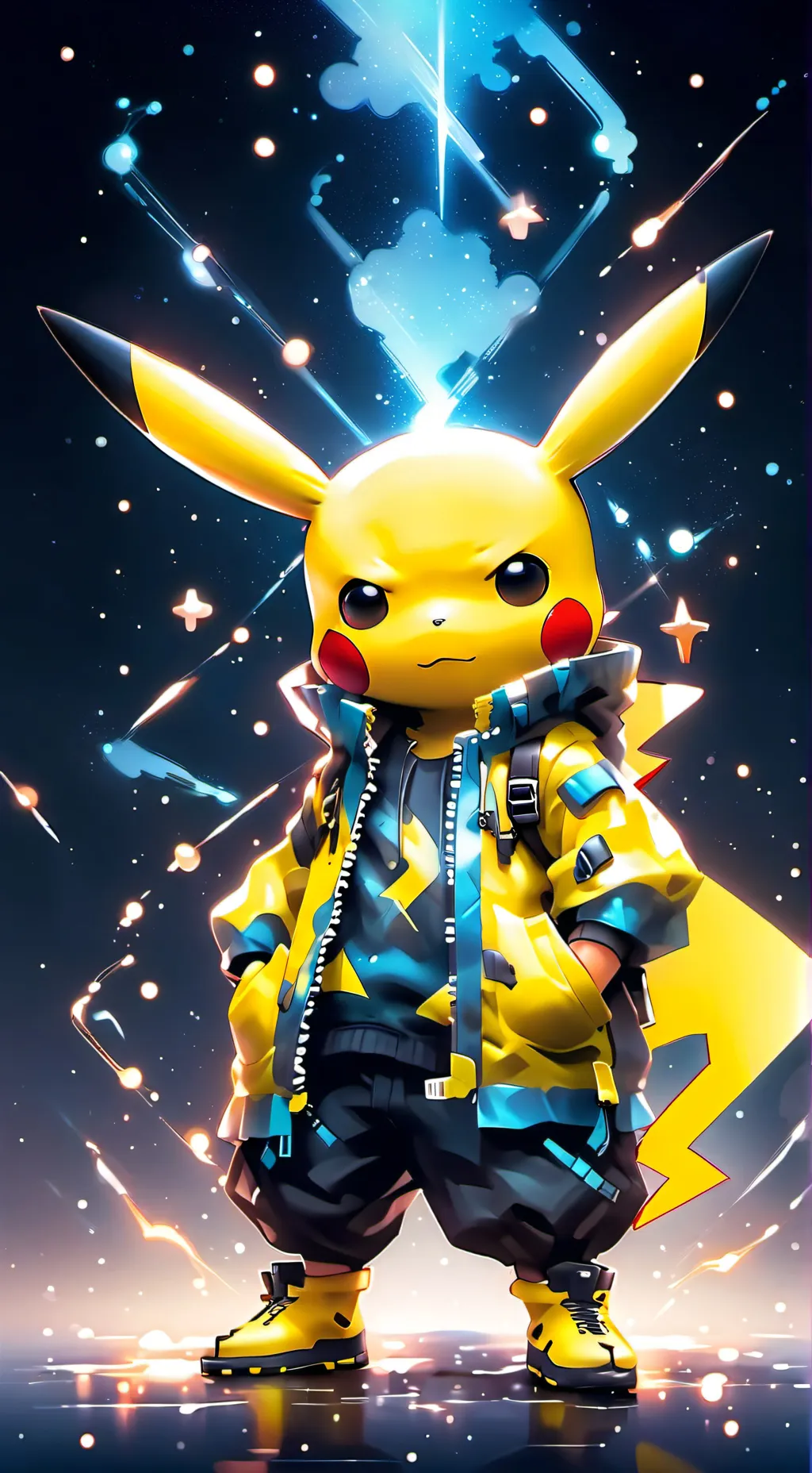 ai character: Pikachu background
