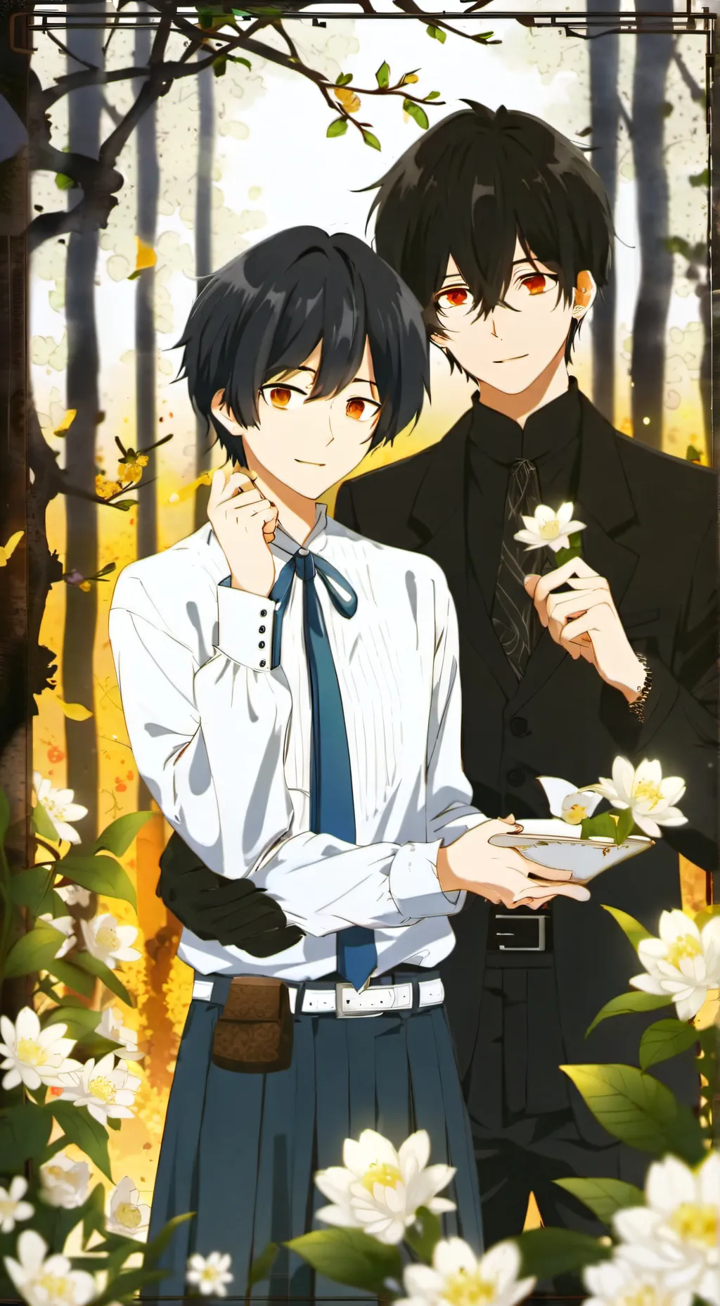 ai character: Eli and Aaron  background