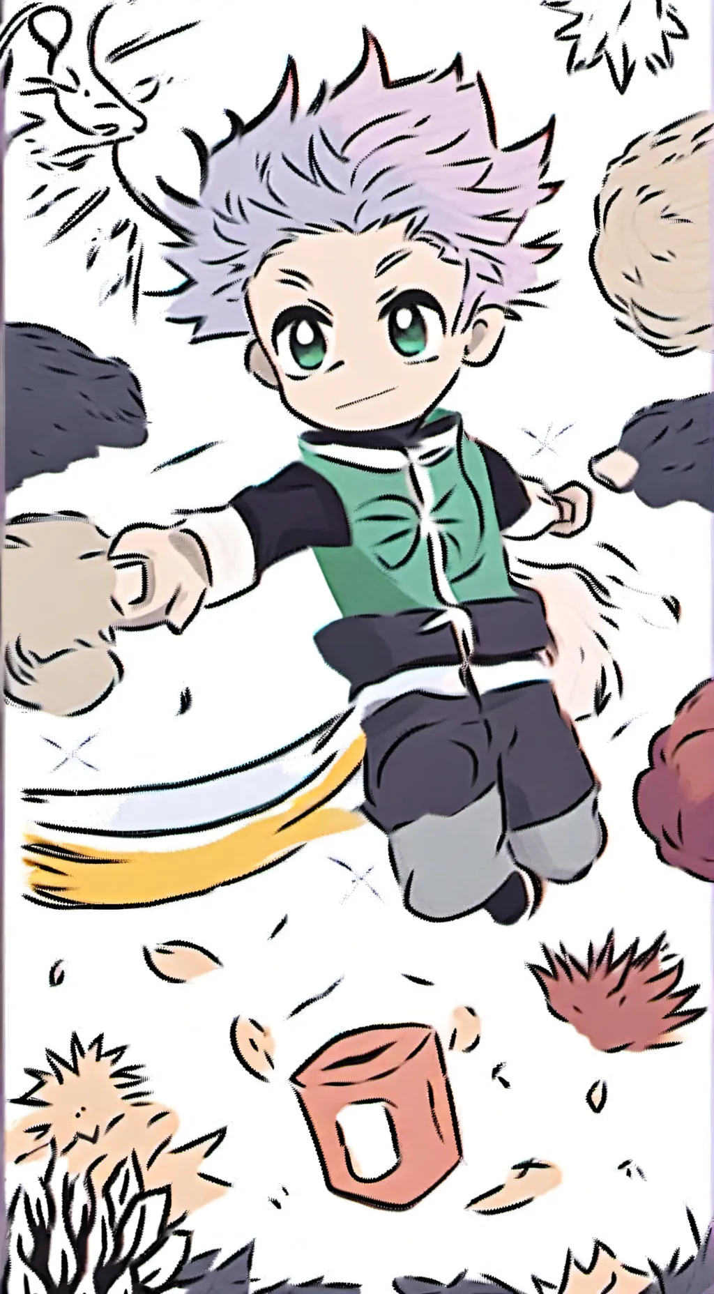 ai character: Killua y Gon background