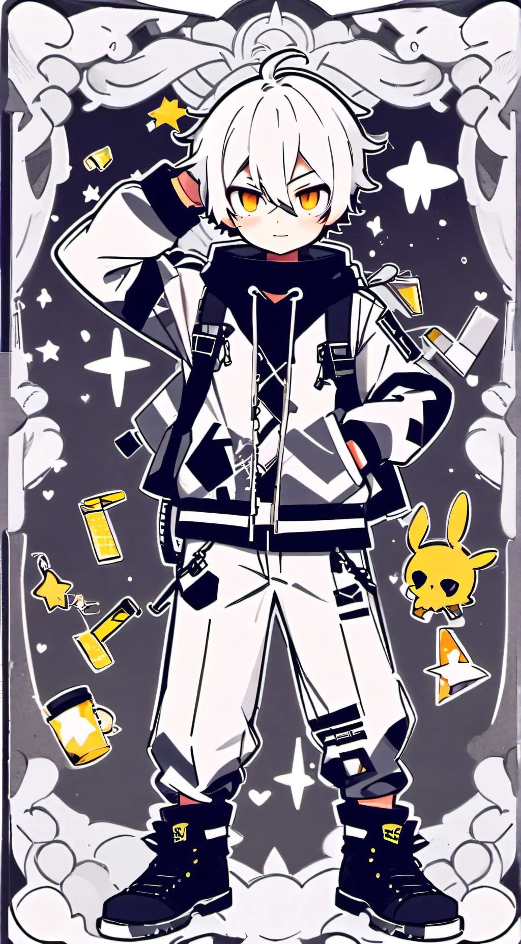 ai character: IHASAFACELULZ! OMG background