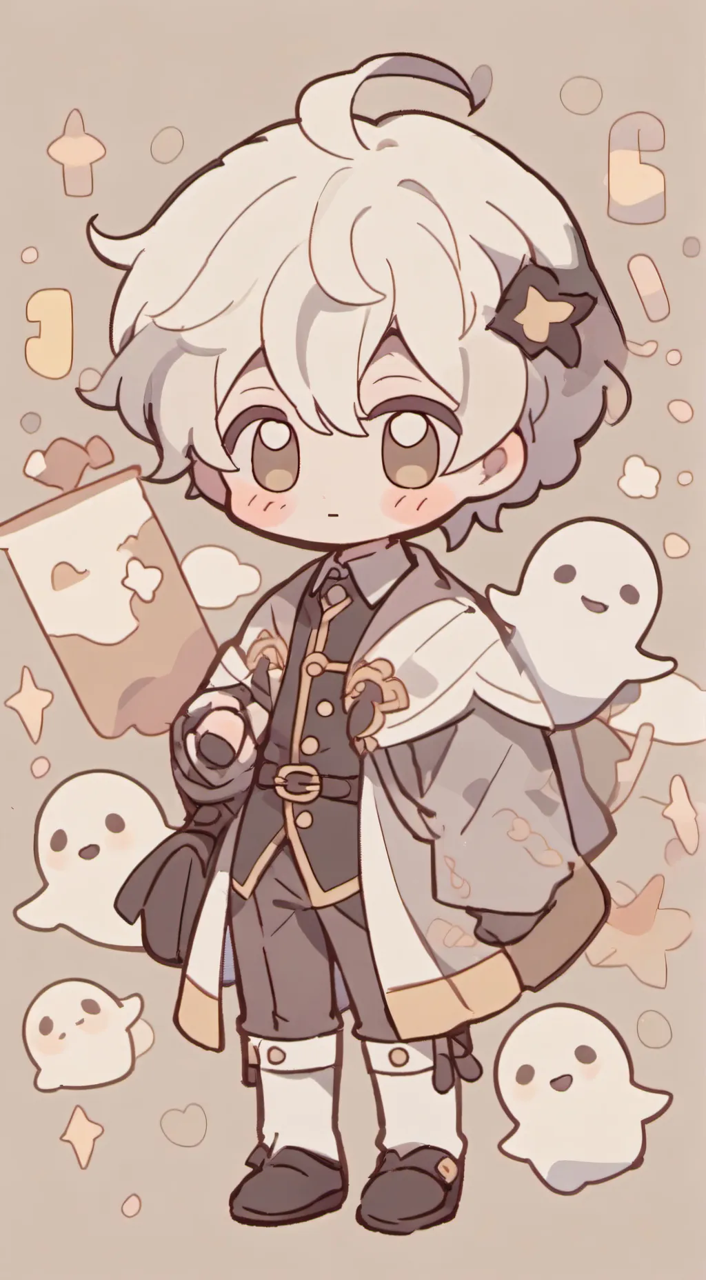 ai character: Roi the ghost💙 background
