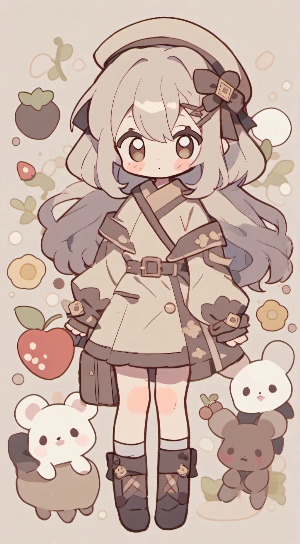 ai character: Dandys world But.. background