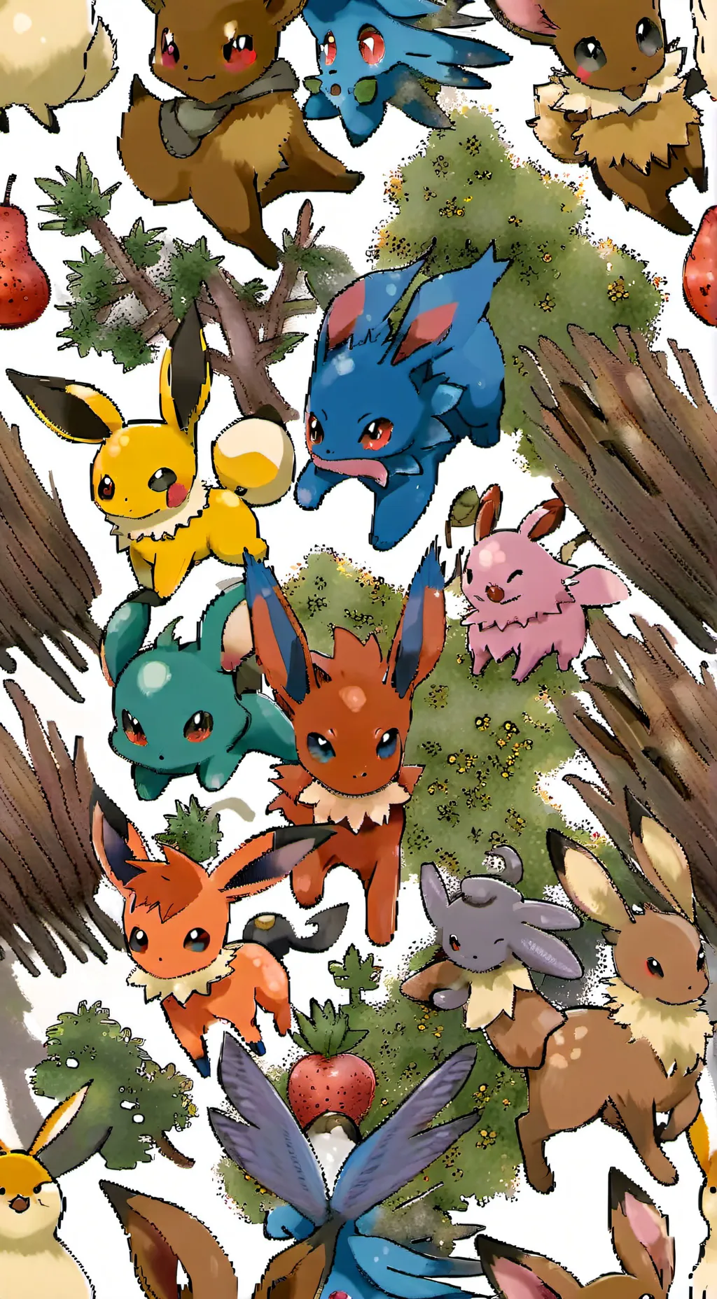 ai character: Eeveelutions background